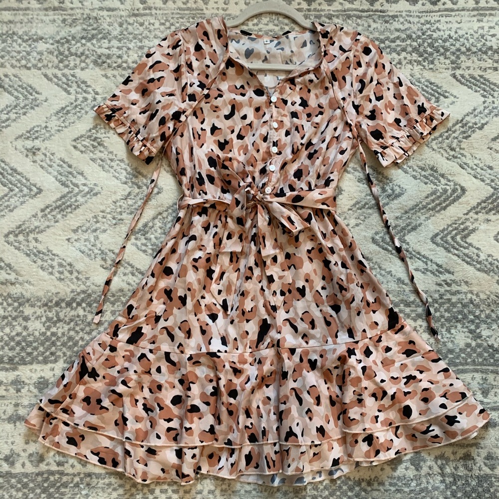 Brand new, never worn leopard print summer dress